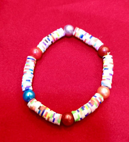 Multicolor Beaded Adjustable Bracelet - Alloy Fashion Jewelry