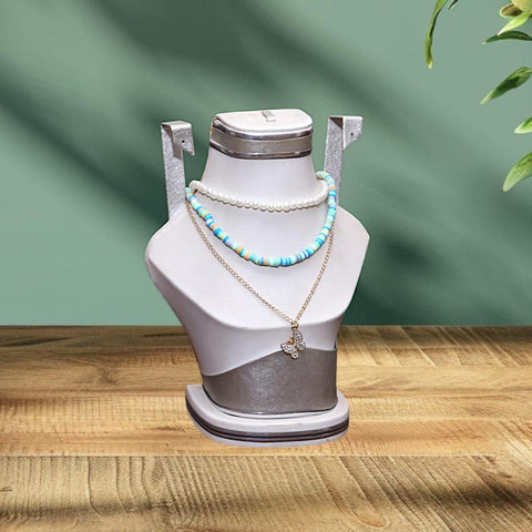 3-Layered Butterfly Necklace Set - Multicolor Elegant Jewelry for Women