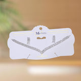 Funky Crystal Statement Necklace — Silver Alloy Fashion Jewelry