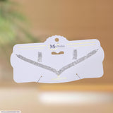 Funky Crystal Statement Necklace — Silver Alloy Fashion Jewelry