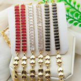 Turkish Crystal Chain Bracelet — Stainless Steel, 3 Colors