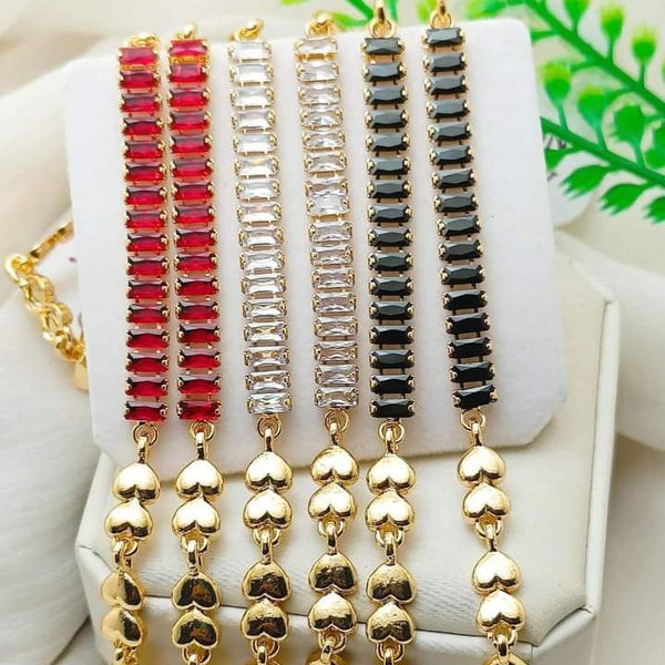 Turkish Crystal Chain Bracelet — Stainless Steel, 3 Colors