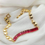 Turkish Crystal Chain Bracelet — Stainless Steel, 3 Colors