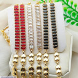 Turkish Crystal Chain Bracelet — Stainless Steel, 3 Colors