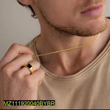 Gold-Plated Men's Fashion Chain — Silver-Tone Metal Necklace