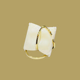 Turkish Design Resin-Polished Kara Bracelet — Stainless Steel, Golden