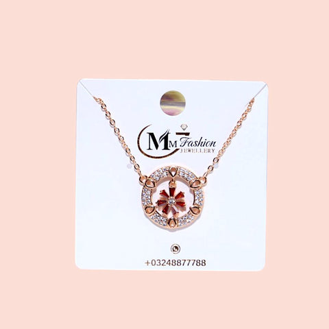 Funky Gold Plated Crystal Pendant — Stainless Steel Statement Jewelry