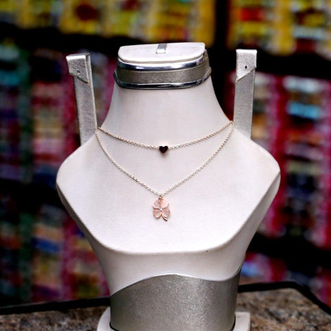 2-Layered Women's Indian Necklace Chain - Adjustable Elegant Metal Jewelry