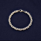 Turkish Design Men's Stainless Steel Bracelet – Resin Polish (Gold/Silver)