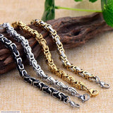 Turkish Design Men's Stainless Steel Bracelet – Resin Polish (Gold/Silver)