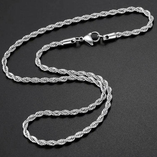 Funky Resin-Polish Stainless Steel Chain Necklace for Men