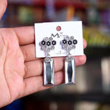 Funky Gold-Plated Crystal Earrings — Stainless Steel Design in Silver & Gold