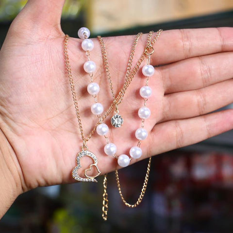 3-Layered Gold Plated Stainless Steel Pendant — Elegant Necklace