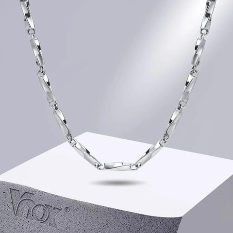 Stainless Steel Silver Chain Locket Necklace for Men — Stylish