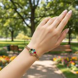 Golden Kara Bracelet - Funky Alloy Bangle for Girls (1 Pc)