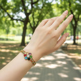 Golden Kara Bracelet - Funky Alloy Bangle for Girls (1 Pc)