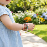 12-Piece Multicolor Kara Bangle Set for Girls (Ages 4–6)