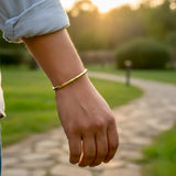 Funky Gold-Plated Men's Stainless Steel Bracelet – 1 Pc