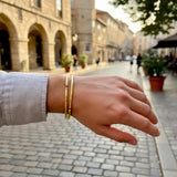 Funky Gold-Plated Men's Stainless Steel Bracelet – 1 Pc