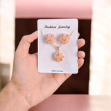 Funky Gold-Plated Crystal Pendant Set - Multicolor Women's Jewelry