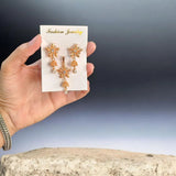 Modern 1 Carat Gold-Plated Crystal Pendant Set - Women's Jewelry