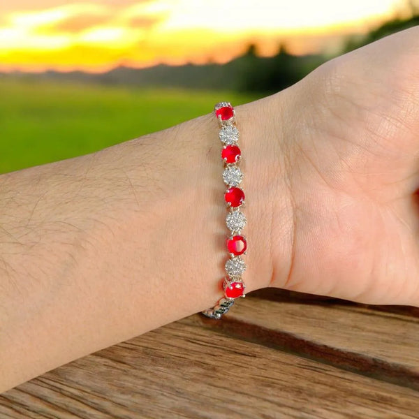 Funky Silver-Plated Crystal Chain Bracelet for Women — Elegant Charm