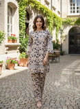 Stylish 2 Pcs Women's Cotton Lawn Printed Suit - Multicolor