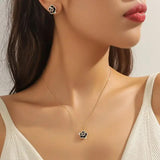 Gold-Plated Rhinestone Charm Pendant for Women — Elegant Necklace