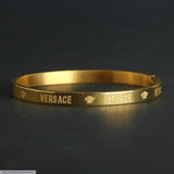 Gold-Plated Stainless Steel Kara Bangle - Modern Unisex Bracelet