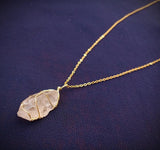 Funky Gold-Plated Gemstone Pendant Necklace - Adjustable Unisex