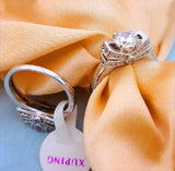 18K Gold-Plated Zircon Ring — Elegant Alloy Statement Ring for Women