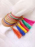 14-Piece Multicolor Alloy Bangles Set — Stackable Fashion Bangles
