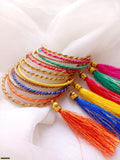 14-Piece Multicolor Alloy Bangles Set — Stackable Fashion Bangles