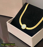 Roman-Style Golden Stainless Steel Locket Necklace - Adjustable