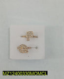 Adjustable A to Z Crystal Alphabet Gold-Tone Ring | Momi's Collection