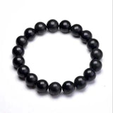 Black Pearl Beaded Charm Bracelet — Unisex Free Size