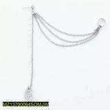 Gold & Silver Leaf Clip-On Earrings – Adjustable Pair