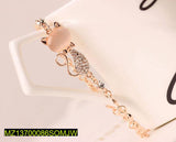 Rose Gold Opal Cat Bracelet — Adjustable Alloy Bracelet