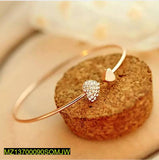 Double Heart Love Adjustable Golden Bracelet - Korean & Western Style