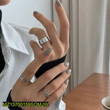 3-Piece Silver-Plated Dainty Adjustable Rings Set — Stackable Trio