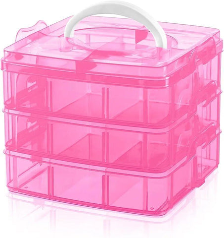 Compact White Jewellery Box – Travel Jewellery Organizer (Plastic)