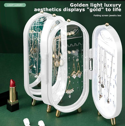 Multicolor Marble Jewellery Stand — 15-inch Aluminium Jewellery Organizer