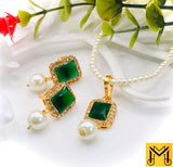 Gold-Plated Kundan Bridal Mala Necklace Set — 18 Inch Traditional Mala