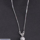 Silver-Plated Ball Gemstone Necklace — Resin & Crystal Accent