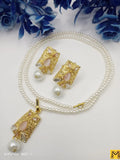 2-Layered Gold-Plated Gemstone Artificial Set – Free Size