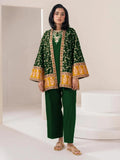 Elegant Green Cotton Embroidered Gown Suit for Women