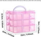 3-Piece Transparent Jewellery Box Set — White Plastic Organizer