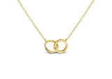 Double O Interlocking Necklace - Gold & Silver Alloy Pendant (Elegant)