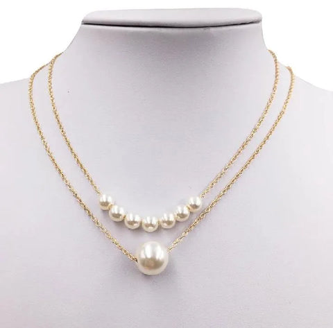 Elegant White Pearl Necklace — Classic Pearl Pendant for Women