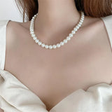 Elegant White Pearl Mala Necklace – Classic Fashion Jewelry